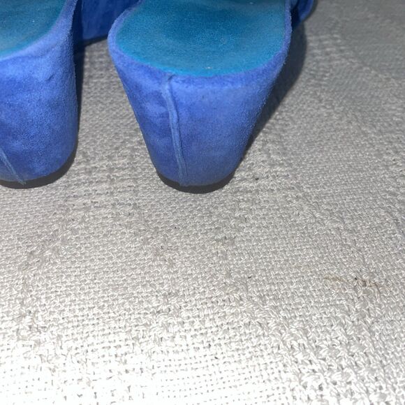 Donald Pliner Women’s Comfort Slides Sz 8.5 M Blue Suede Leather Beach Cruise - Picture 12 of 12